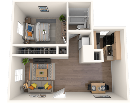 Derby Park Apartments 1b1b floor plans
